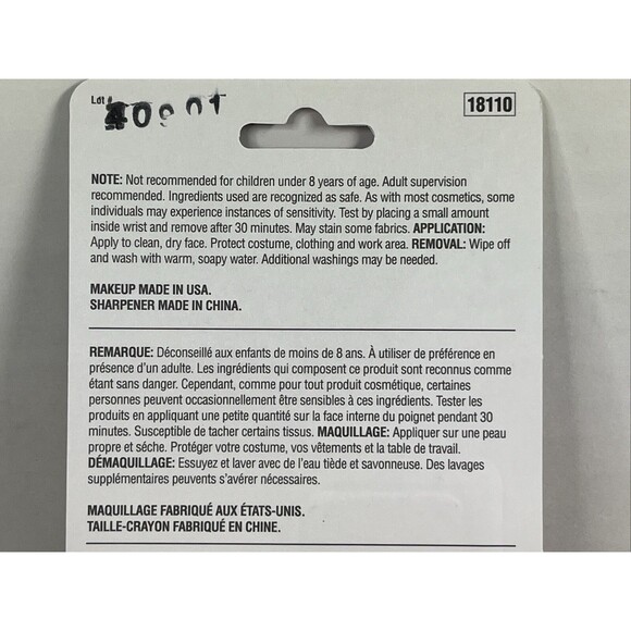 Color Sticks Makeup Set 5 Colors with Sharpener Made in USA by Rubies - Picture 7 of 9